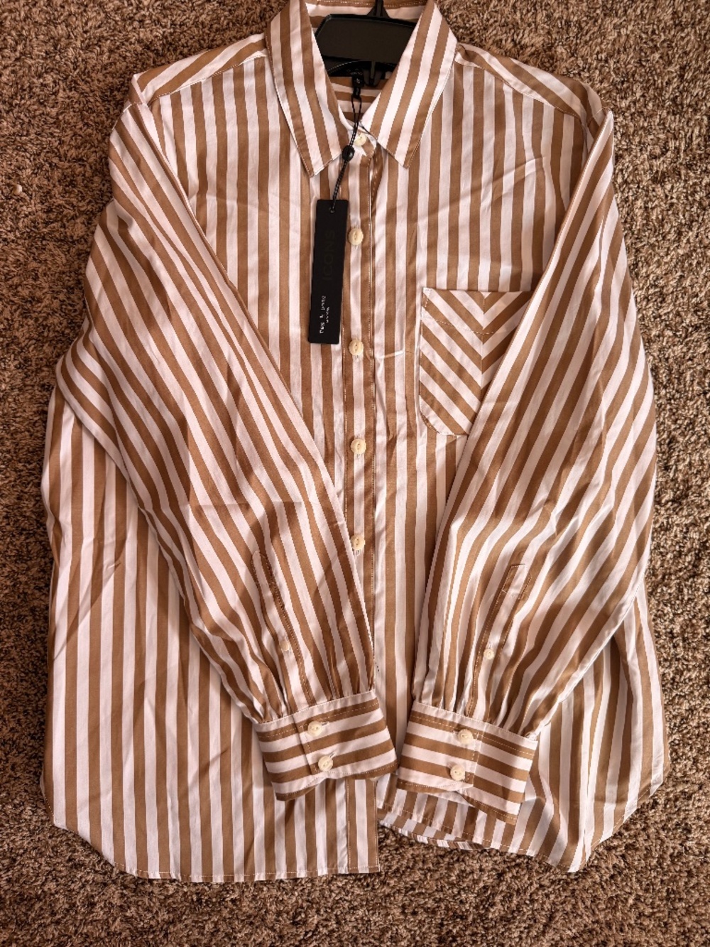 rag & bone Maxine Stripe Cotton Button-Up Shirt - Picture 2 of 4